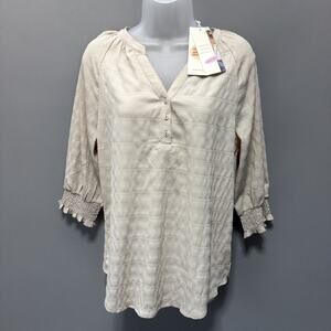 Dokotoo Womens Double Gauze Top S Lagenlook Coastal Capsule Beachy Boho